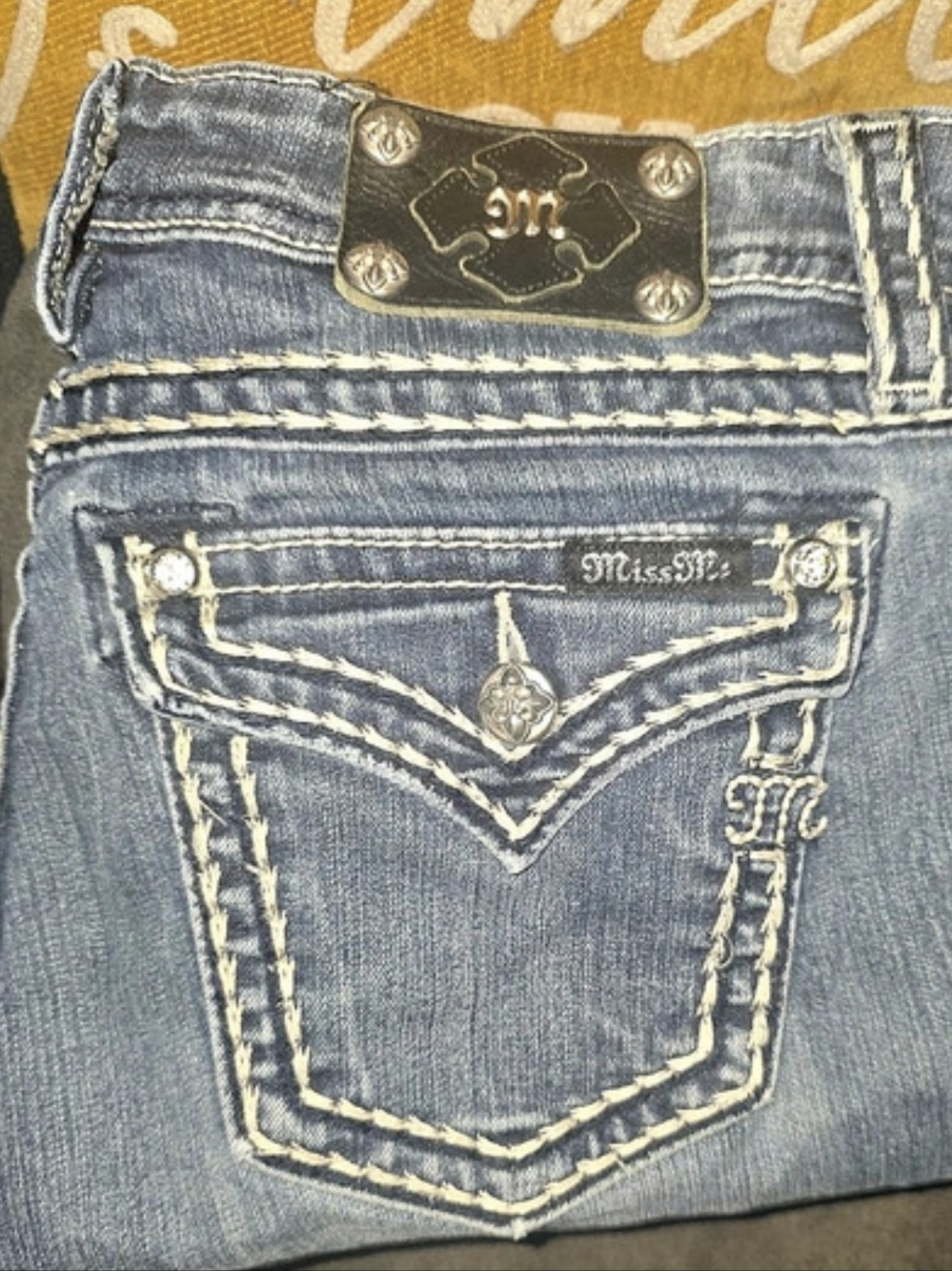 Miss Me Boot Cut Jeans Blue Waist 31